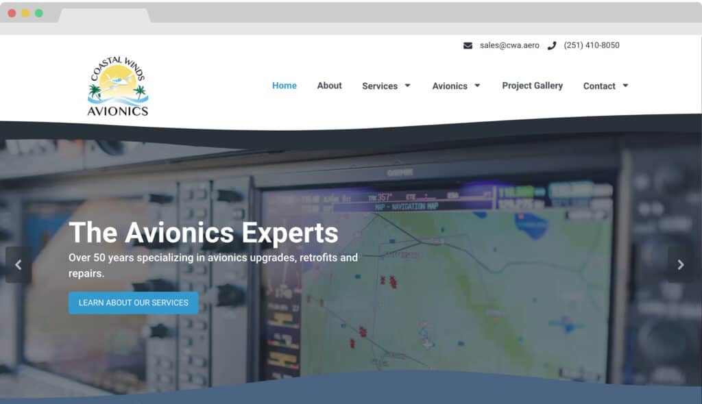 Coastal Winds Avionics Portfolio Cover